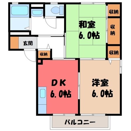 結城駅 徒歩22分 2階の物件間取画像